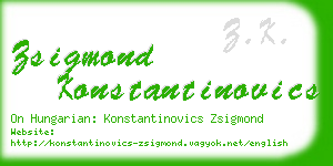 zsigmond konstantinovics business card